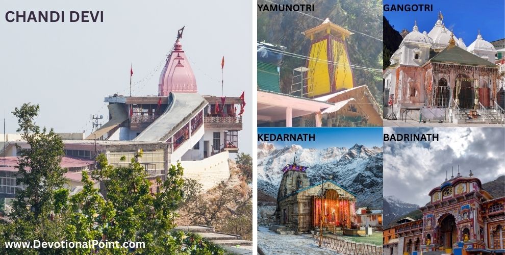 Chandi Devi and Char Dham temples in Uttarakhand