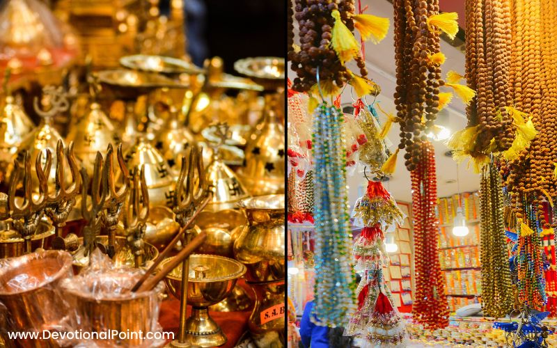Ganga Aarti Haridwar - History, Location & Timings 5 Haridwar market: brassware and prayer beads.