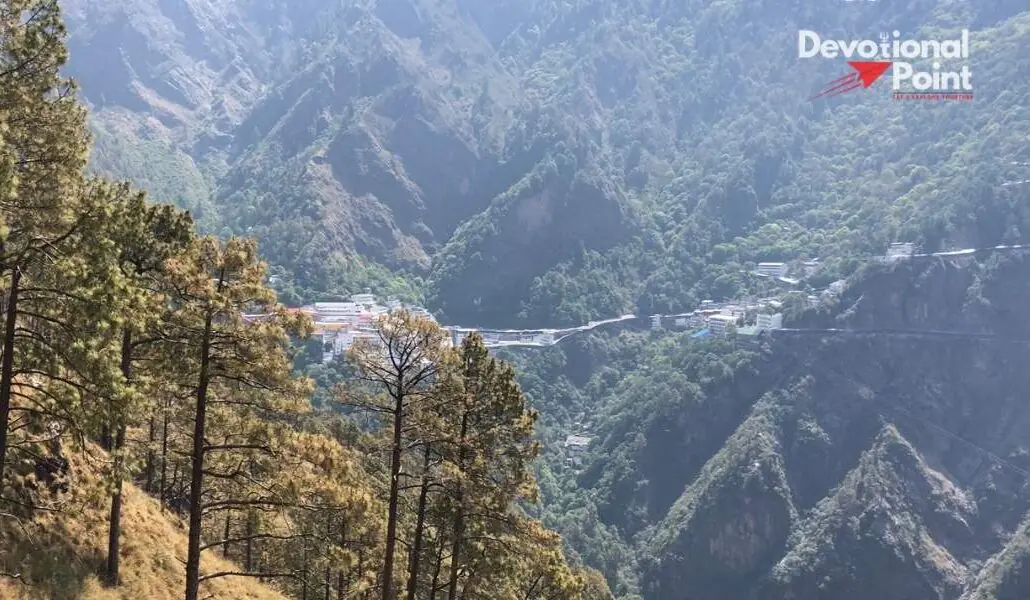Vaishno devi mandir from panch pandav yatra